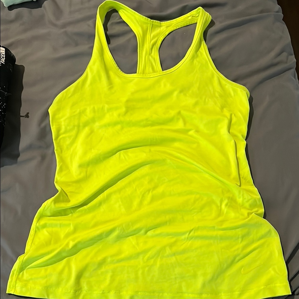 Nike Women's Neon Yellow Tank Top